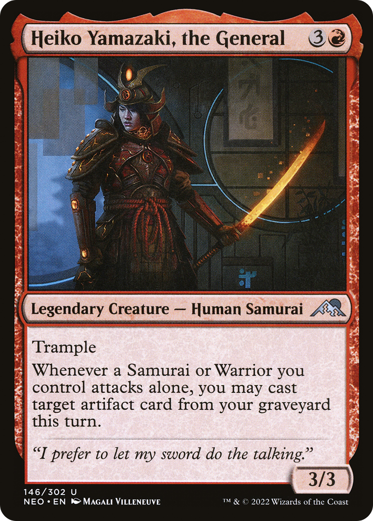 Heiko Yamazaki, the General (NEO-146) - Kamigawa: Neon Dynasty Foil