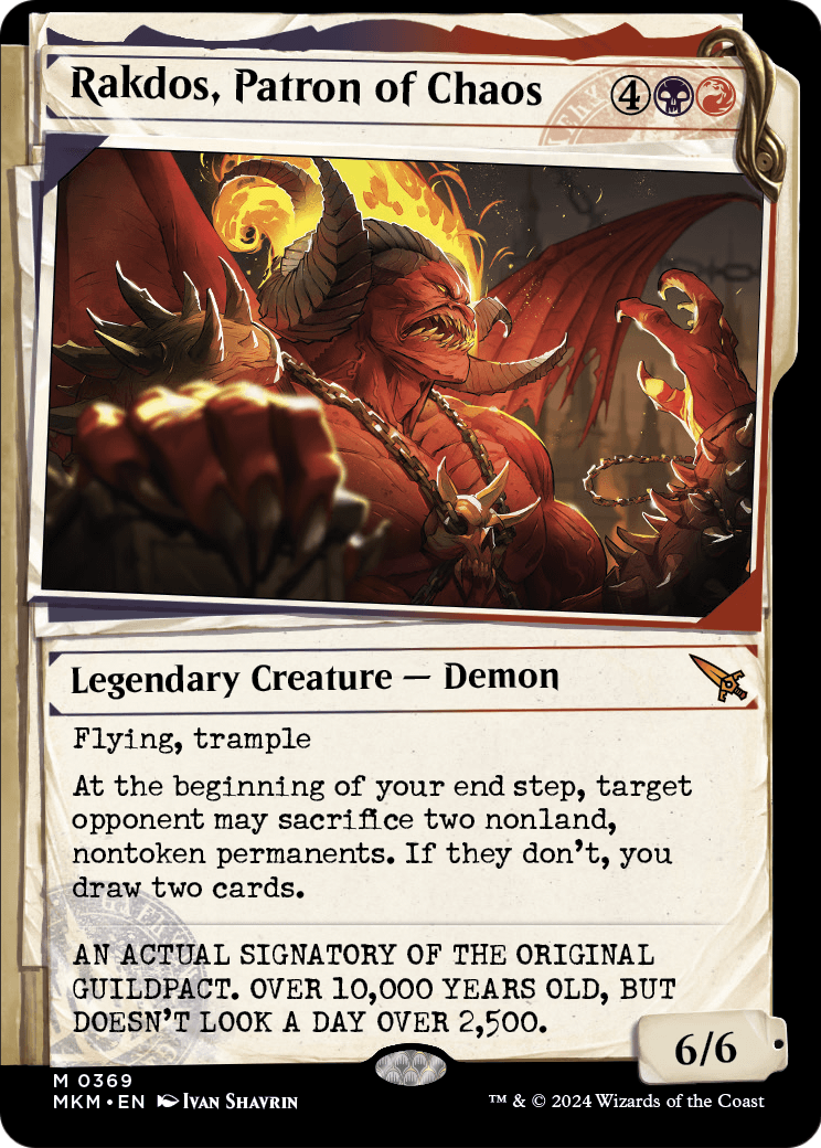 Rakdos, Patron of Chaos (Showcase) (0369) (MKM-369) - Murders at Karlov Manor: (Showcase)