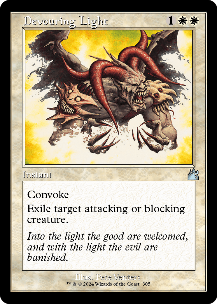 Devouring Light (Retro Frame) (RVR-305) - Ravnica Remastered Foil