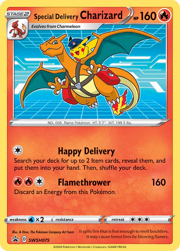 Special Delivery Charizard SWSH075  SWSH Black Star Promos - Promo