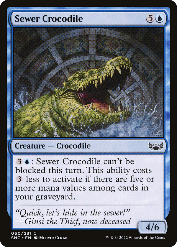 Sewer Crocodile (SNC-060) - Streets of New Capenna