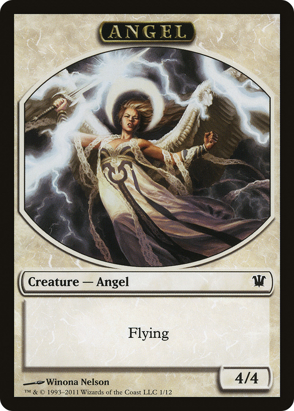 Angel Token (ISD-001) - Innistrad Tokens