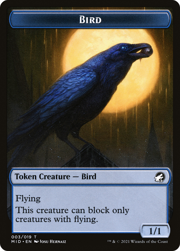 Bird (TMID-003) - Innistrad: Midnight Hunt Tokens