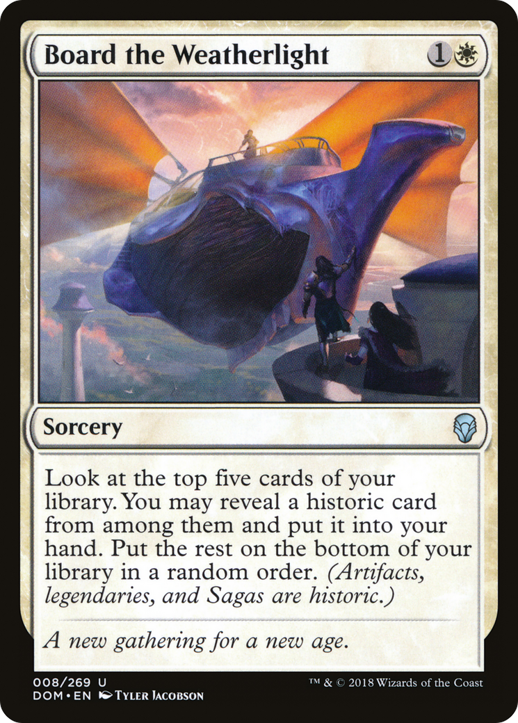 Board the Weatherlight (DOM-008) - Dominaria Foil
