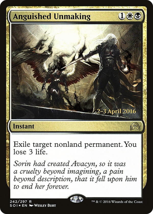 Anguished Unmaking (PRE-242) - Shadows over Innistrad Promos Foil