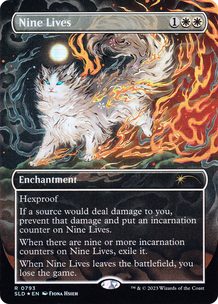 Nine Lives (SLD-793) - Secret Lair Drop (Borderless) Foil
