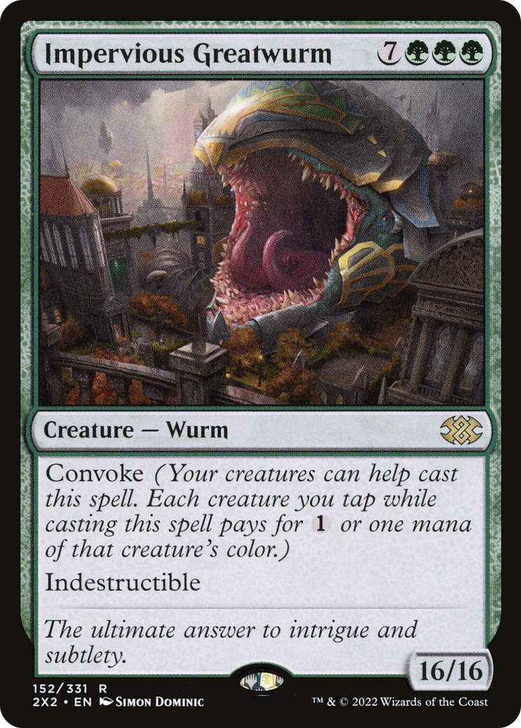 Impervious Greatwurm (2X2-152) - Double Masters 2022