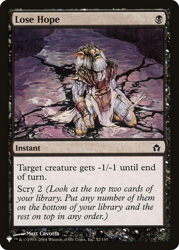 Lose Hope (LIST-52/165) - The List
