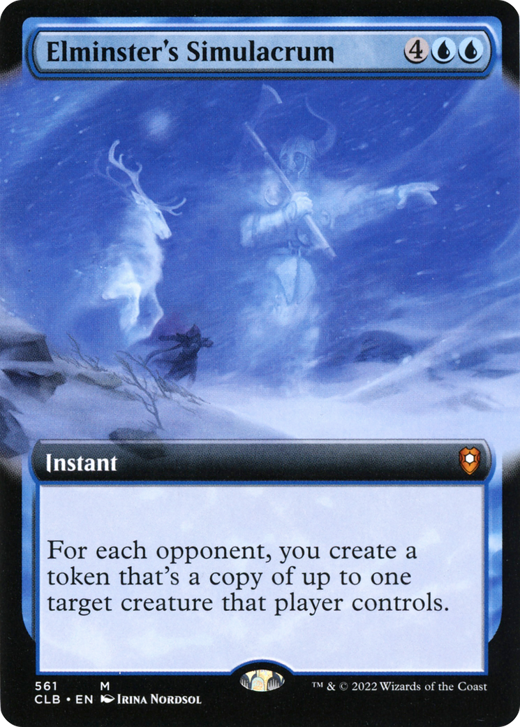 Elminster's Simulacrum (Extended Art) (CLB-561) - Commander Legends: Battle for Baldur's Gate: (Extended Art)