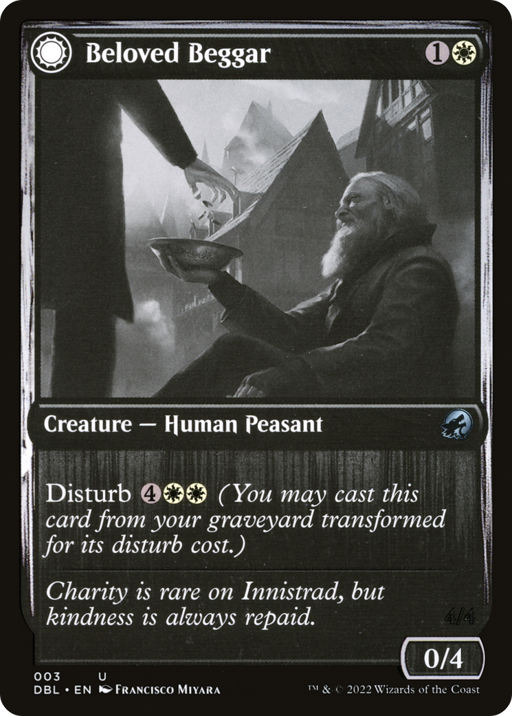 Beloved Beggar (DBL-003) - Innistrad: Double Feature: (Double Faced Transform)