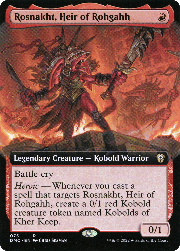 Rosnakht, Heir of Rohgahh (Extended Art) (DMC-075) - Dominaria United Commander: (Extended Art) Foil