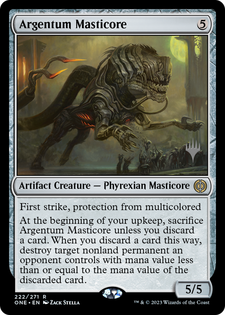 Argentum Masticore (PPONE-222) - Phyrexia: All Will Be One Promos
