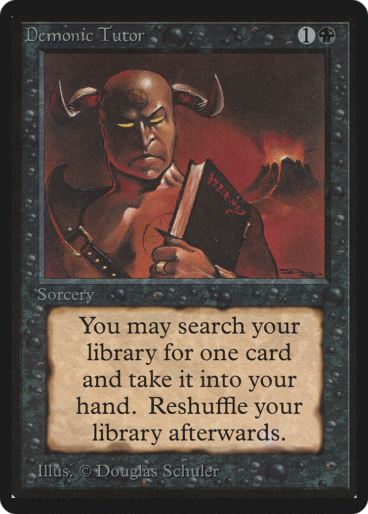 Demonic Tutor (LEB-) - Limited Edition Beta