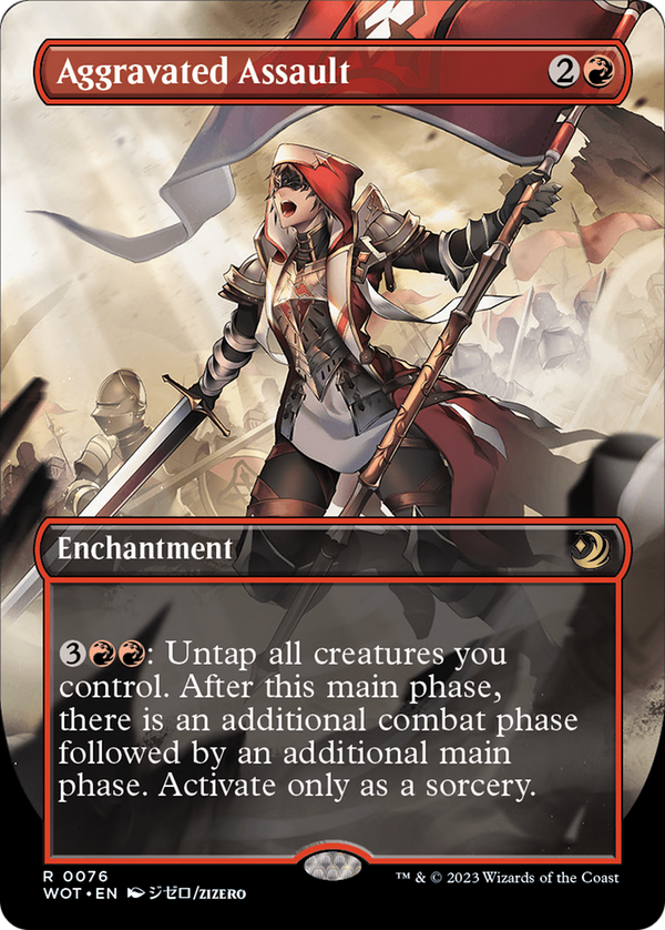 Aggravated Assault (Anime Borderless) (WOT-076) - Wilds of Eldraine: Enchanting Tales Foil