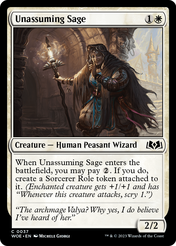 Unassuming Sage (WOE-037) - Wilds of Eldraine