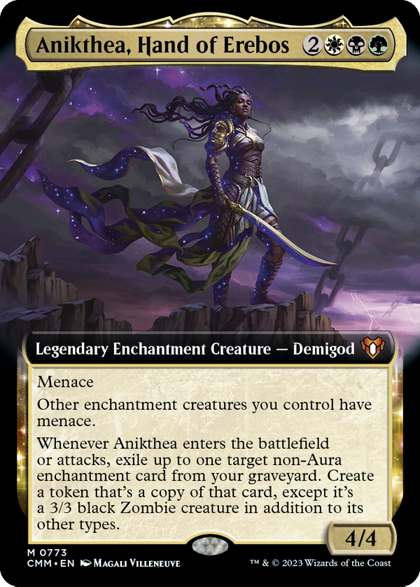 Anikthea, Hand of Erebos (Extended Art) (CMM-773) - Commander Masters: (Extended Art, enchantment) Foil