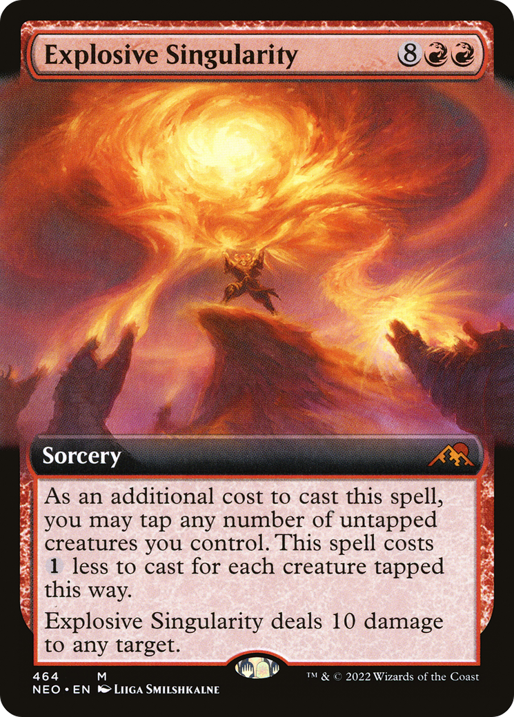 Explosive Singularity (Extended Art) (NEO-464) - Kamigawa: Neon Dynasty: (Extended Art)