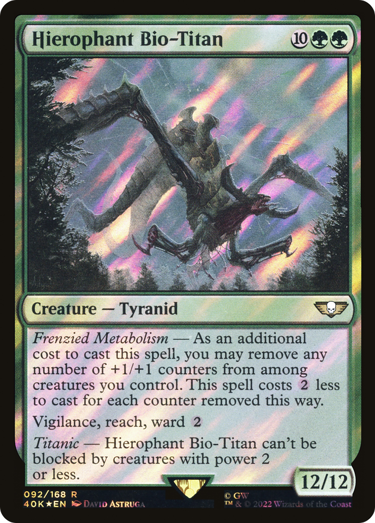 Hierophant Bio-Titan (Surge Foil) (40K-092) - Warhammer 40,000 Commander Foil