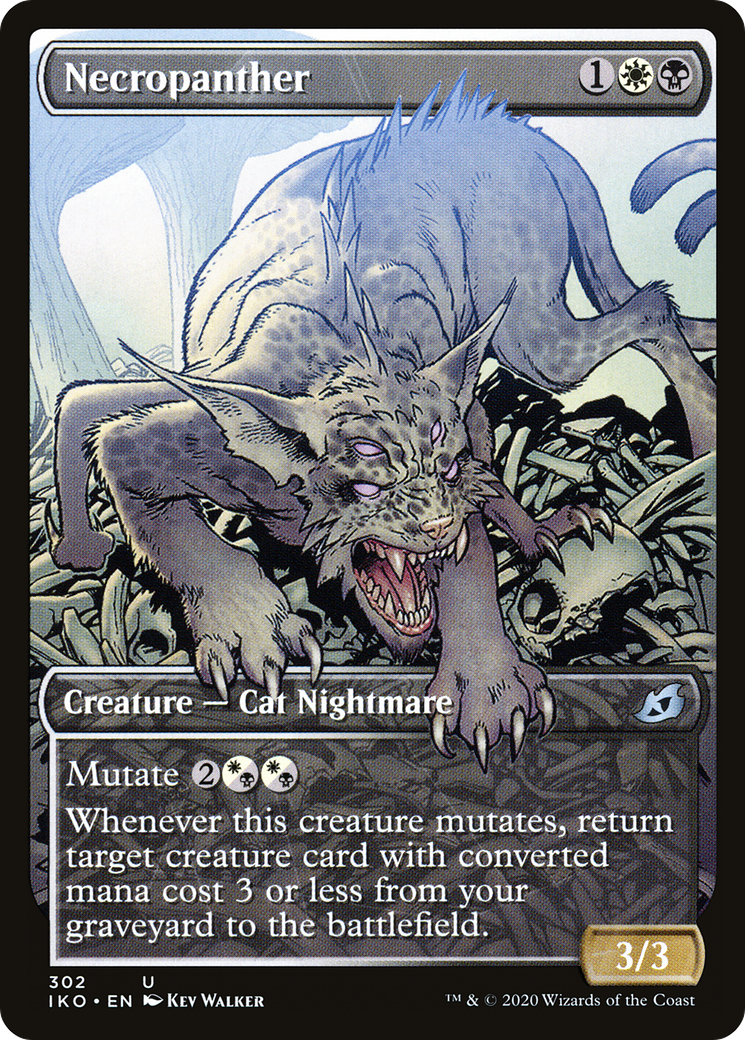 Necropanther (Showcase) (IKO-302) - Ikoria: Lair of Behemoths: (Showcase) Foil