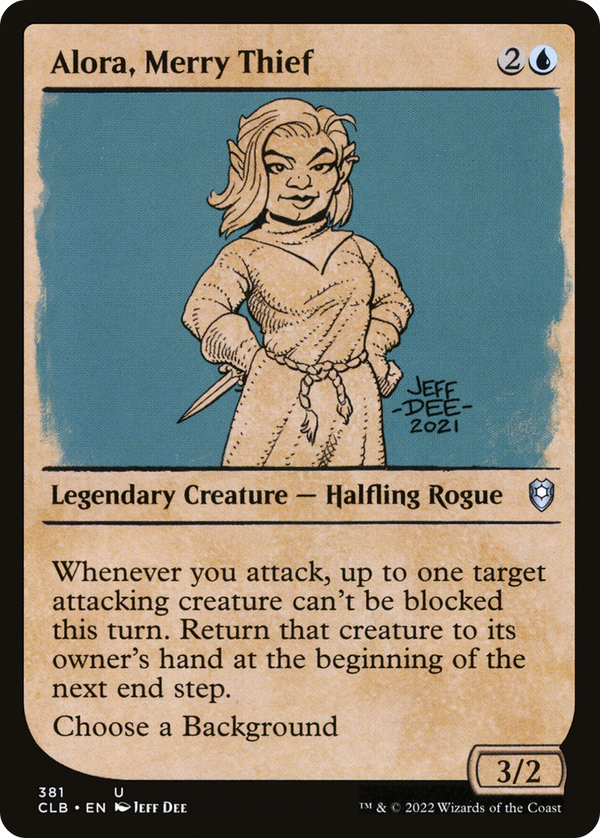 Alora, Merry Thief (Showcase) (CLB-381) - Commander Legends: Battle for Baldur's Gate: (Showcase)