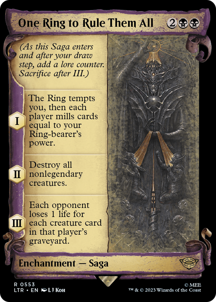 One Ring to Rule Them All (Showcase Scrolls) (LTR-553) - The Lord of the Rings: Tales of Middle-earth: (Showcase) Foil