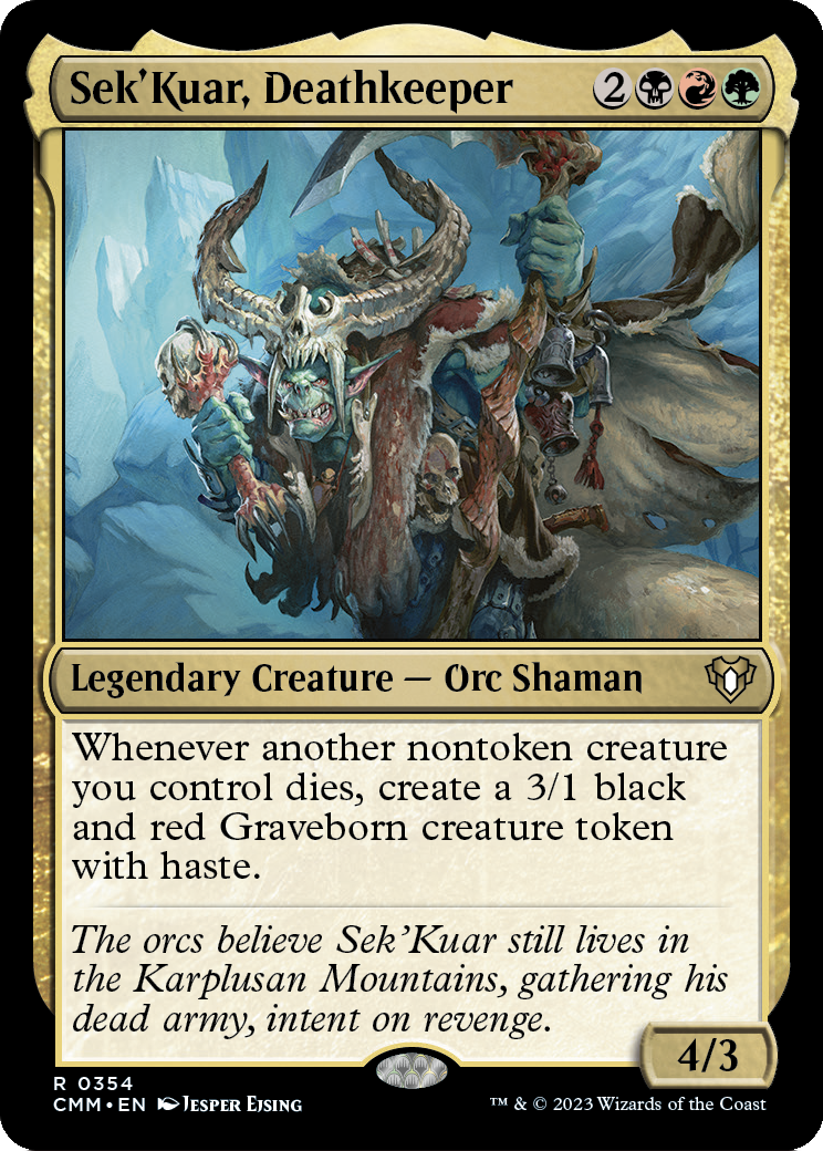Sek'Kuar, Deathkeeper (CMM-354) - Commander Masters Foil