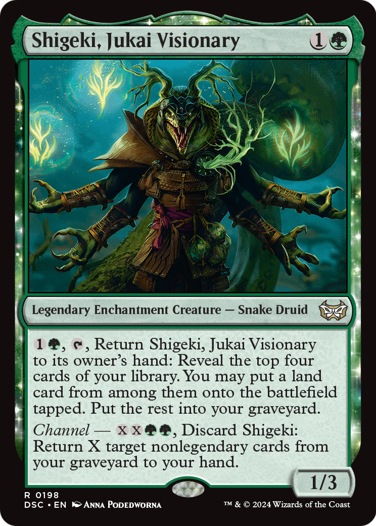 Shigeki, Jukai Visionary (DSC-198) - Duskmourn: House of Horror Commander: (enchantment)
