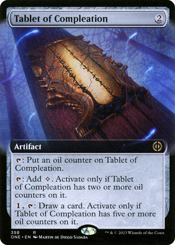 Tablet of Compleation (Extended Art) (ONE-398) - Phyrexia: All Will Be One: (Extended Art)
