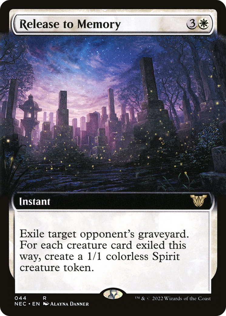 Release to Memory (Extended Art) (NEC-044) - Neon Dynasty Commander: (Extended Art)
