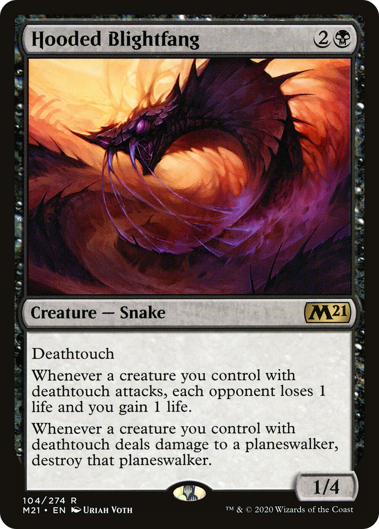 Hooded Blightfang (M21-104) - Core Set 2021