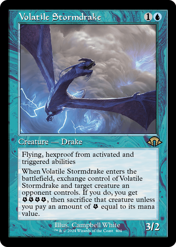 Volatile Stormdrake (Retro Frame) (MH3-404) - Modern Horizons 3