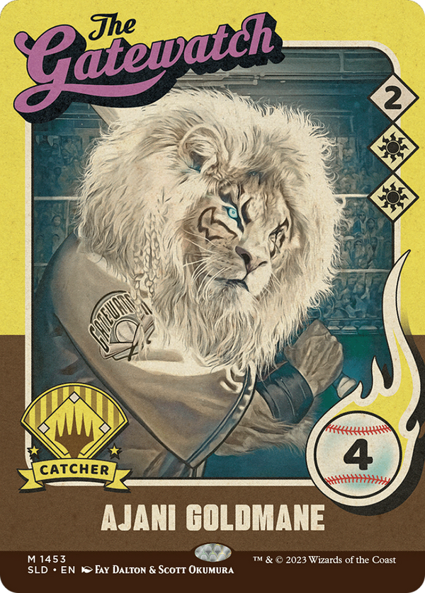 Ajani Goldmane (1453) (SLD-1453) - Secret Lair Drop: (Full Art) (Borderless) Foil