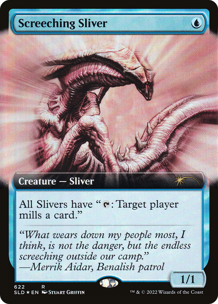 Screeching Sliver (Extended Art) (SLD-622) - Secret Lair Drop: (Extended Art) Foil