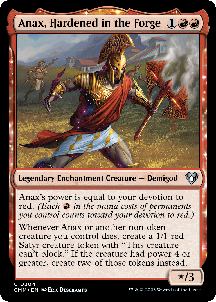 Anax, Hardened in the Forge (CMM-204) - Commander Masters: (enchantment)