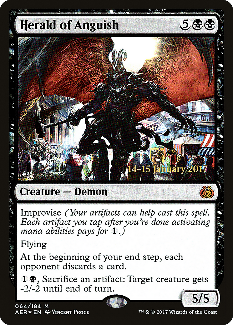 Herald of Anguish (PRE-64S) - Aether Revolt Promos Foil