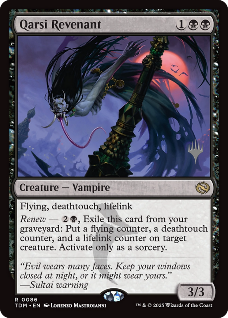 Qarsi Revenant (PPTDM-086) - Promo Pack: Tarkir: Dragonstorm Foil
