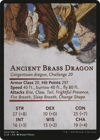 Ancient Brass Dragon // Ancient Brass Dragon (ACLB-002) - Battle for Baldur's Gate Art Series (Borderless)