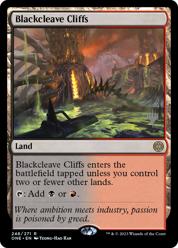 Blackcleave Cliffs (PPONE-248) - Phyrexia: All Will Be One Promos