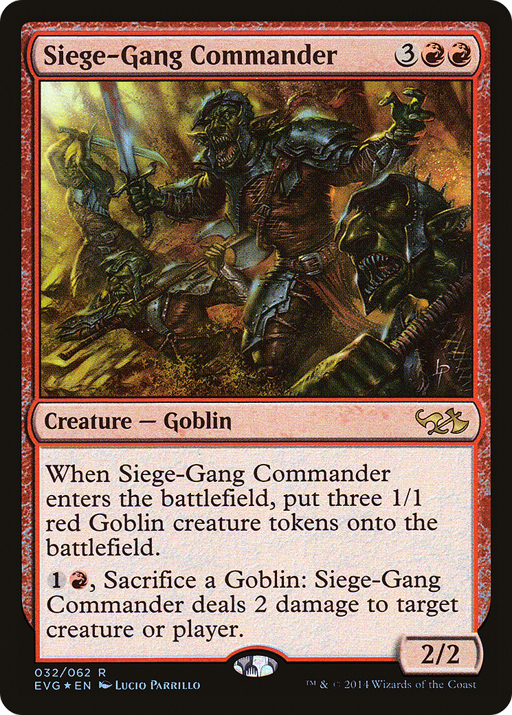 Siege-Gang Commander (DD3-) - Duel Decks Anthology: Elves vs. Goblins Foil