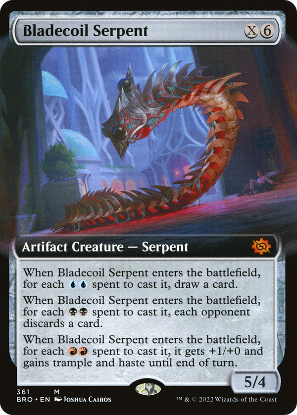 Bladecoil Serpent (Extended Art) (BRO-361) - The Brothers' War: (Extended Art) Foil