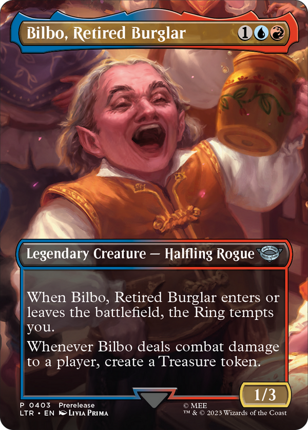 Bilbo, Retired Burglar (Borderless) (LTR-403) - The Lord of the Rings: Tales of Middle-earth Foil