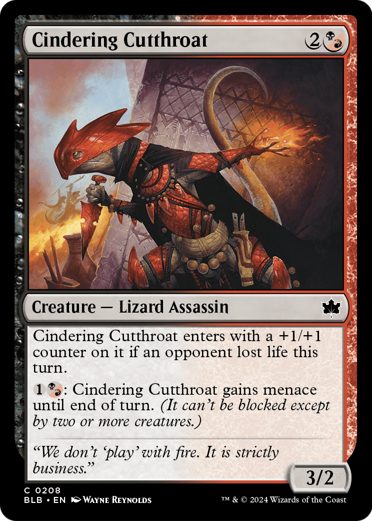 Cindering Cutthroat (BLB-208) - Bloomburrow Foil
