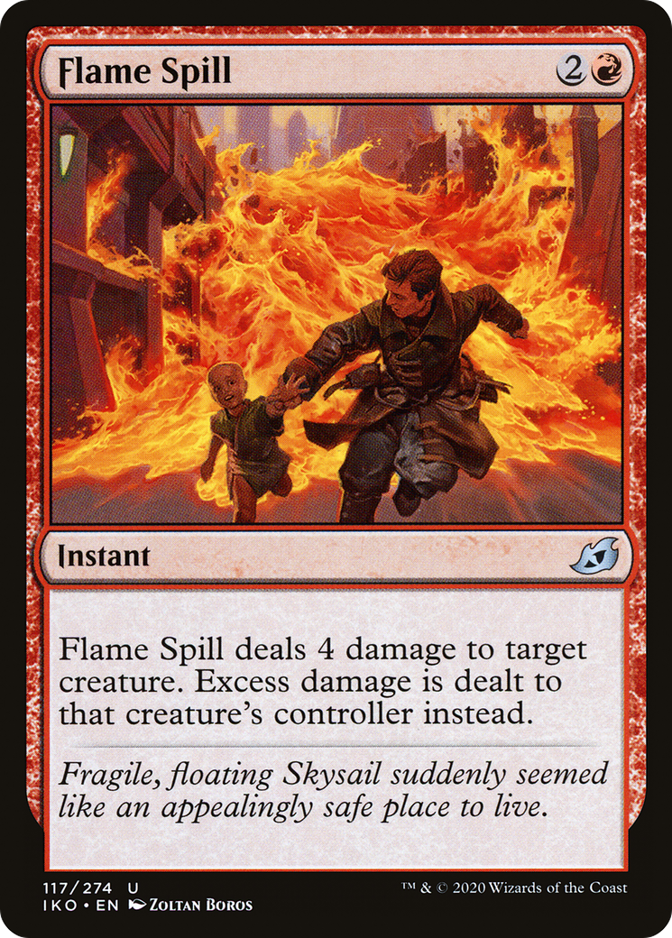 Flame Spill (IKO-117) - Ikoria: Lair of Behemoths Foil