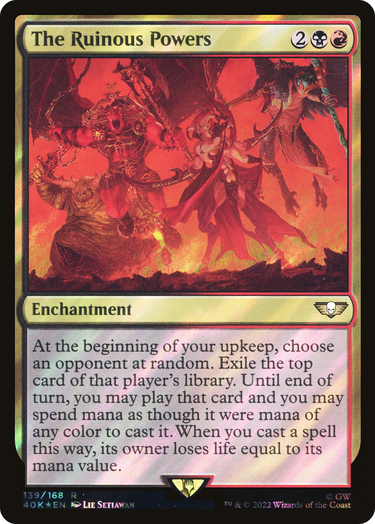 The Ruinous Powers (Surge Foil) (40K-139) - Warhammer 40,000 Commander Foil