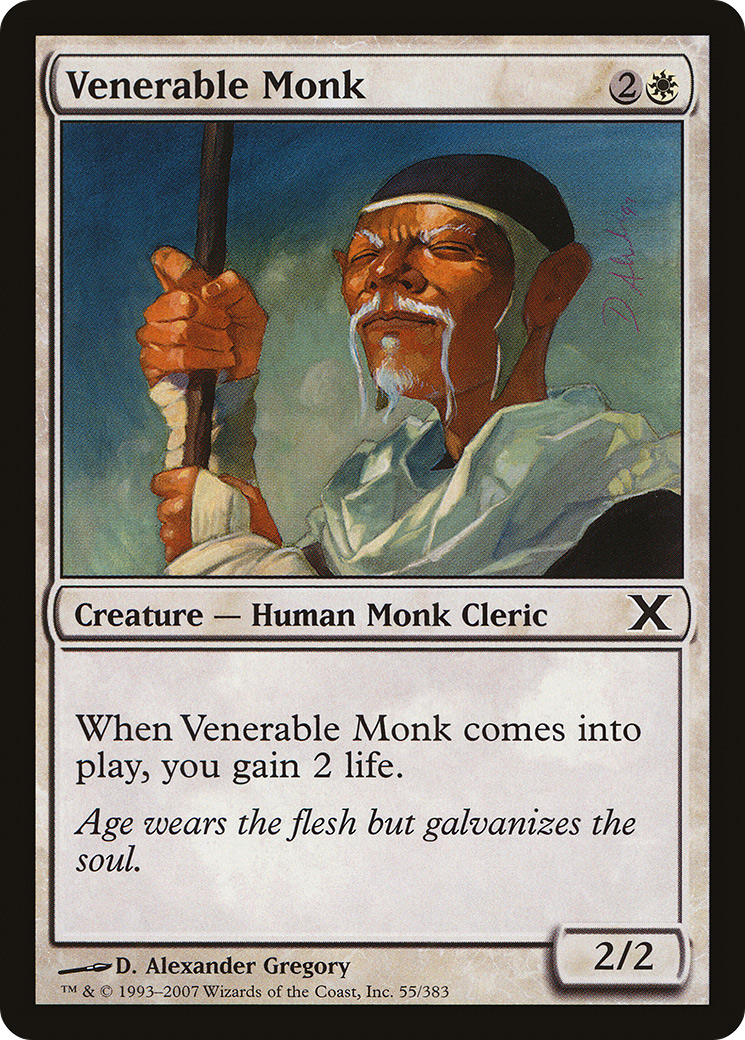 Venerable Monk (10E-055) - Tenth Edition Foil