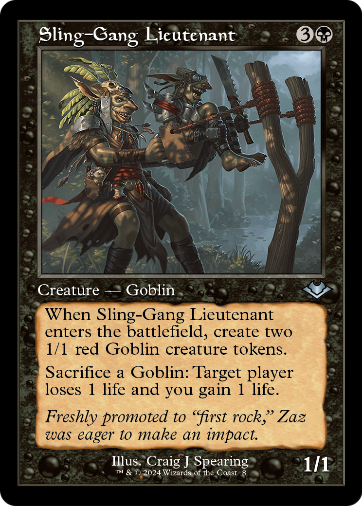 Sling-Gang Lieutenant (Retro Frame) (MH1-008) - Modern Horizons 1 Timeshifts
