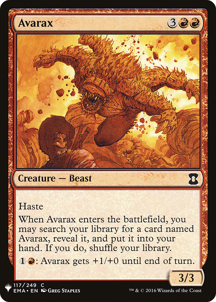 Avarax (LIST-117) - The List