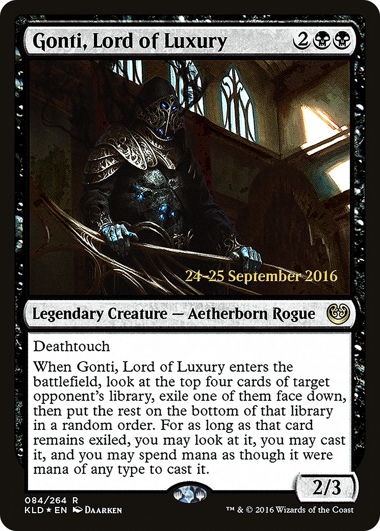 Gonti, Lord of Luxury (PRE-084) - Kaladesh Promos Foil