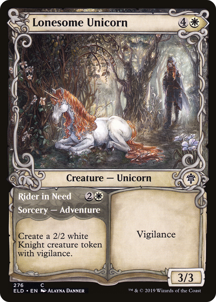 Lonesome Unicorn (Showcase) (ELD-276) - Throne of Eldraine: (Showcase)