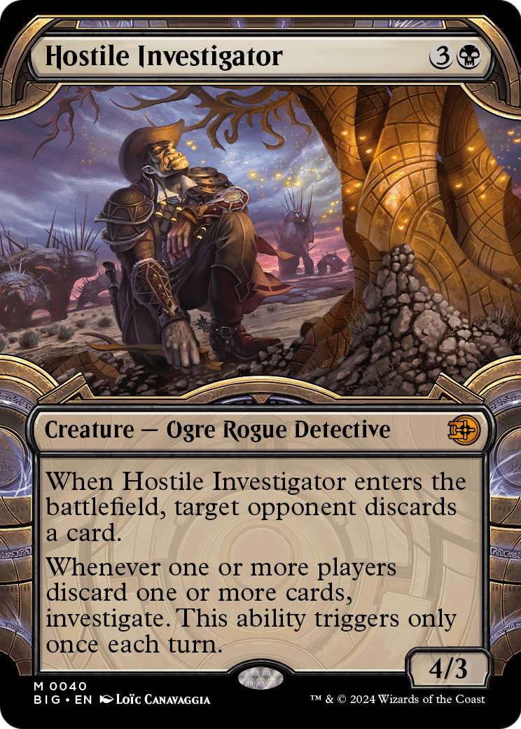 Hostile Investigator (Showcase) (BIG-040) - The Big Score: (Showcase) Foil